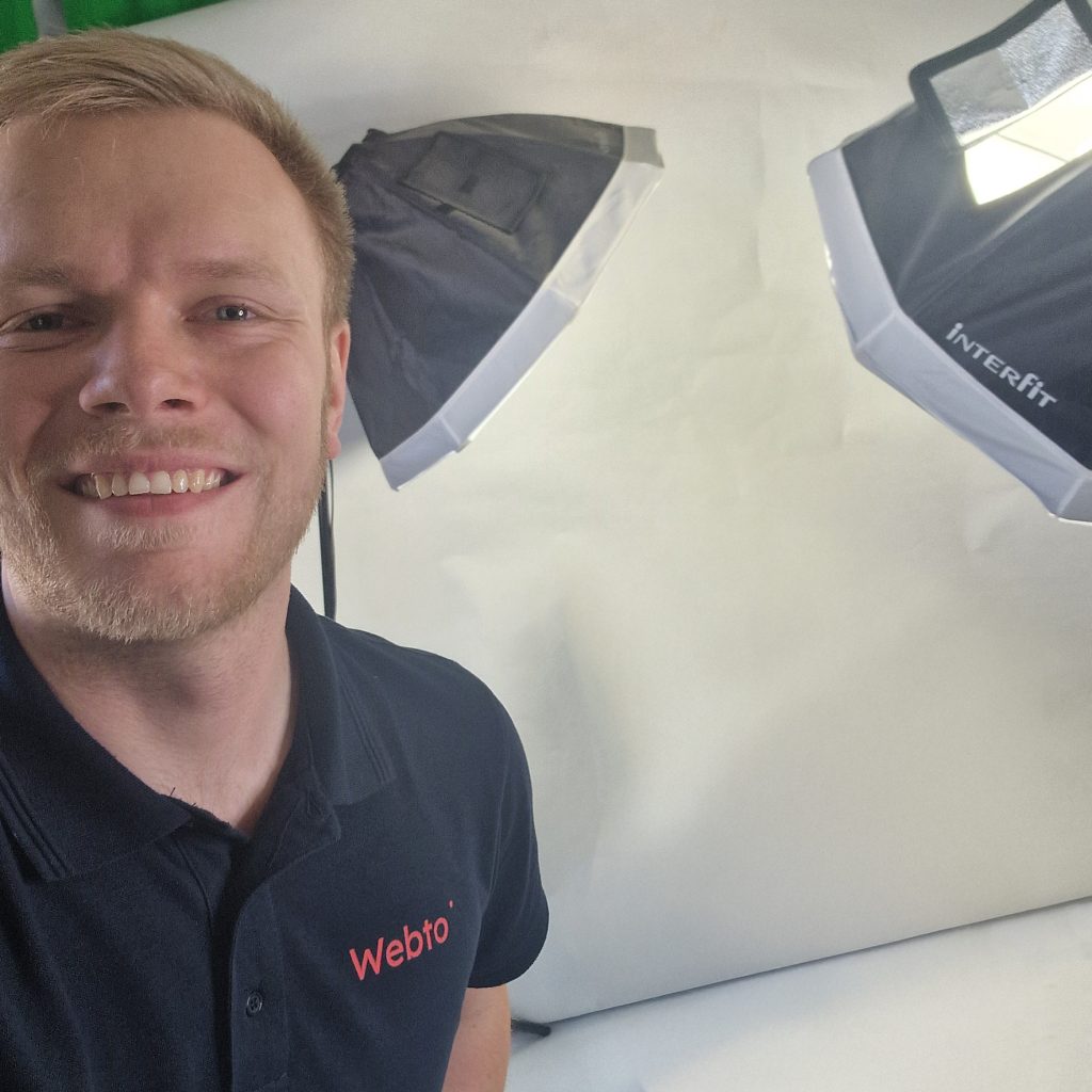 Christian Rask fotograf for Webto foran photoshoot setup