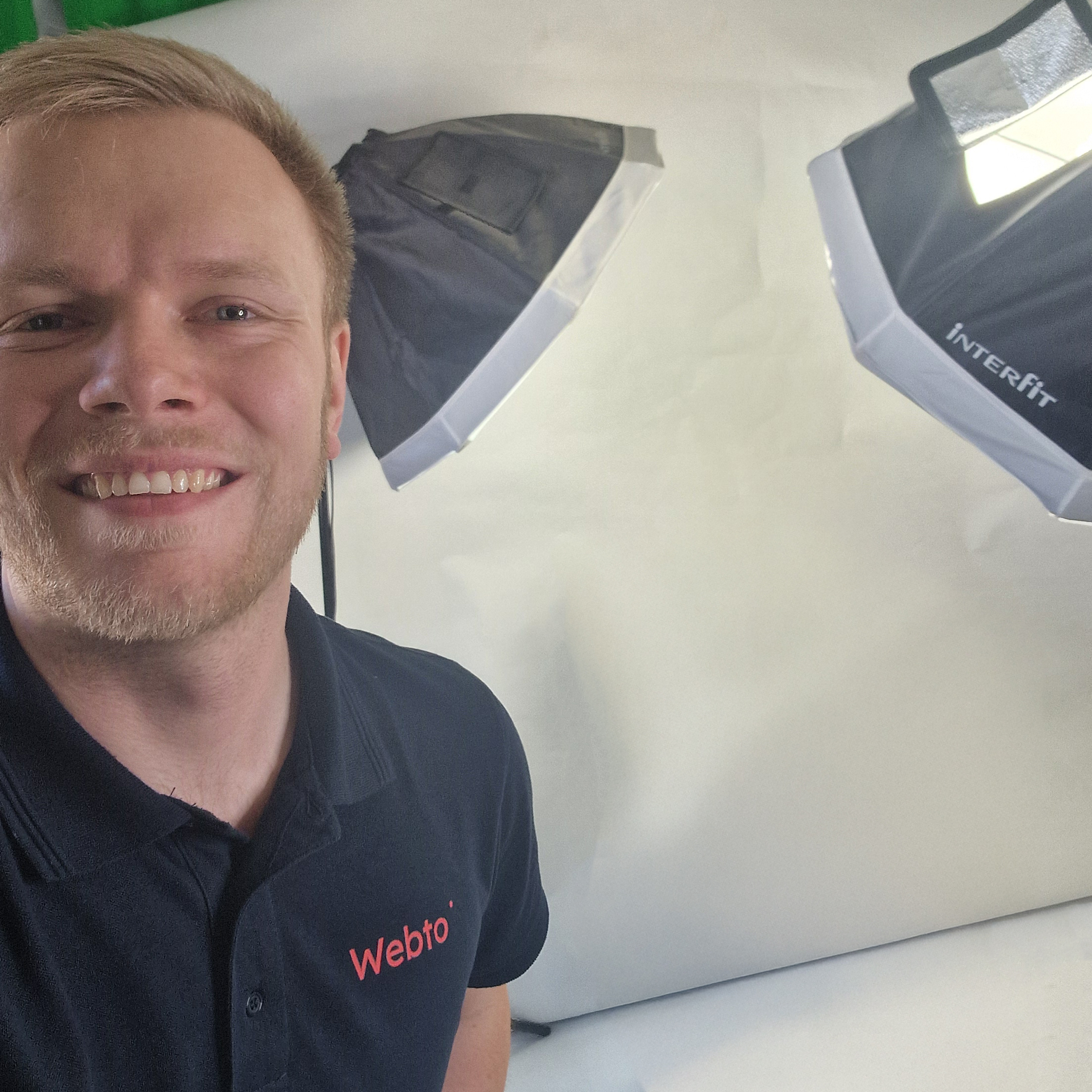 Christian Rask fotograf for Webto foran photoshoot setup