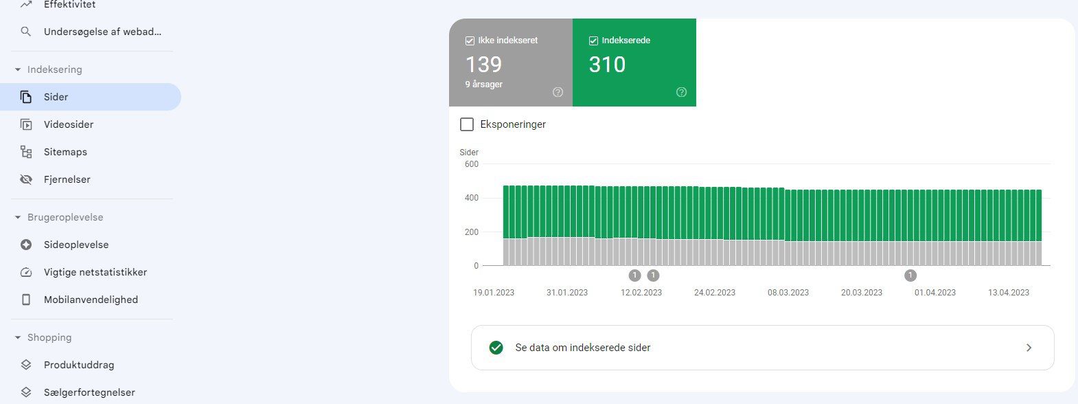 GSC Indeksering