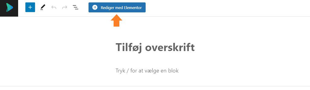 Rediger med Elementor