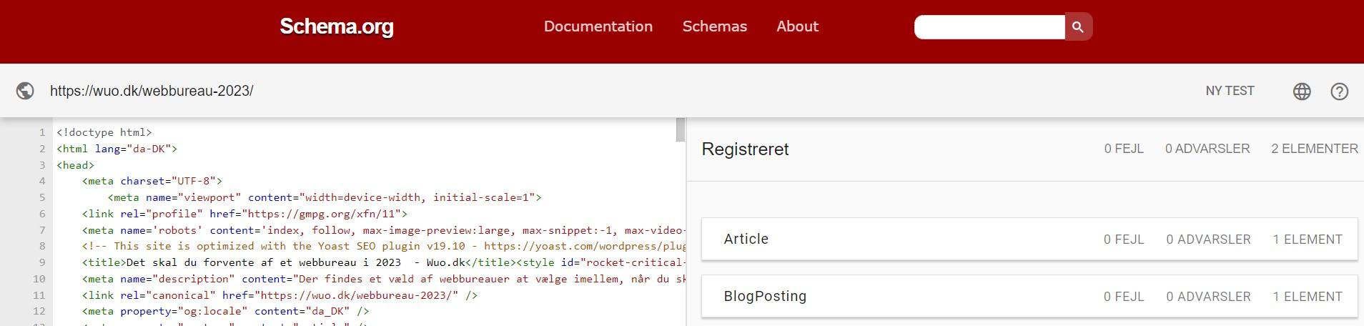 Scema markup validate