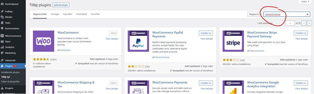 Woocommerce plugin i plugins