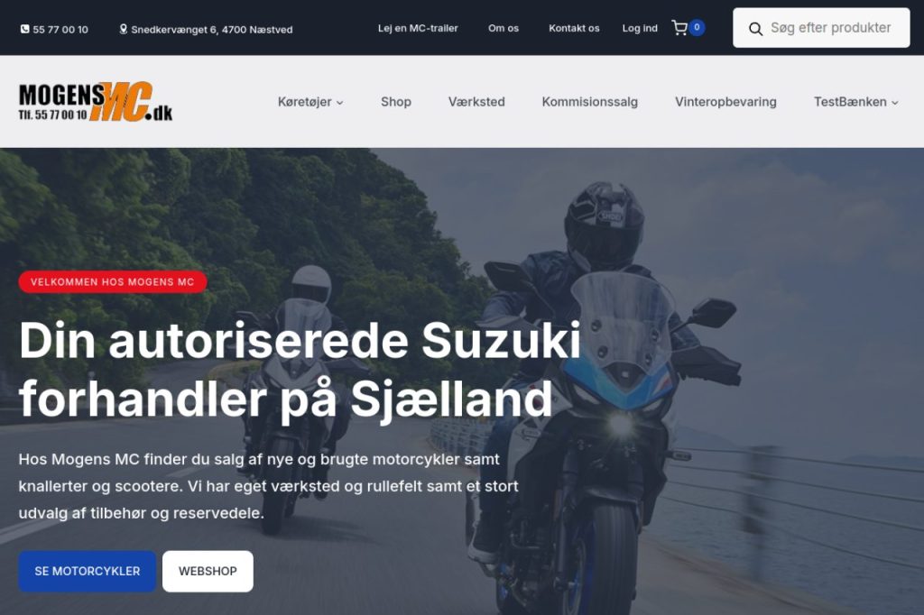 Mogens MC hjemmeside udviklet af Webto